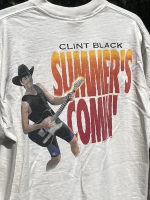 Vintage 90’s Clint Black 1995 XL Summer’s Comin’ Tee Cotton Collector T-Shirt - Image 1 of 4