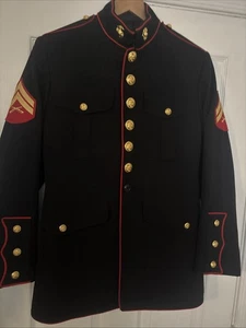 US Marines USMC Enlisted Dress Blue Male Jacket Coat Size 41 Short - Picture 1 of 5