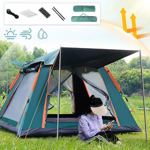 Automatic Instant Up Camping Tent Pop Up Tents Family Outdoor Hiking 4-6 Persons - Picture 1 of 15