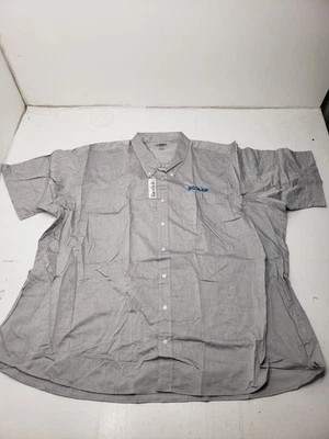 Camisa Oxford Edwards Ecolab 1925 Para Hombre Gris Manga Corta Alta Pinpoint Talla 6XLT Foto 1 de 4