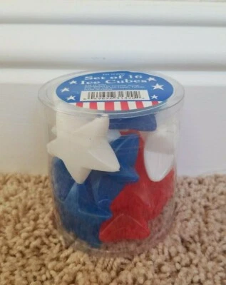 Juego de 16 Cubitos de Hielo Estrella - Rojo Blanco y Azul - Día de la Independencia 4 de Julio EE. UU.! Foto 1 de 2