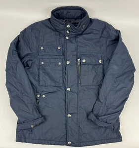 Belstaff Chepstow Nylon Button Front Jacket Sz Large EU 50 Navy Blue Men’s - Picture 1 of 15