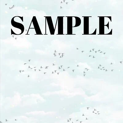 Sample Fly Way Wallpaper Blue White Clouds Sky Birds Animal Print Metallic — 第 1/3 张图片