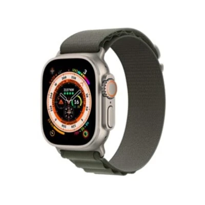 Apple Watch Ultra (49mm) GPS+Cell TitaniumCase with Alpine Green Loop -Good - Image 1 of 4