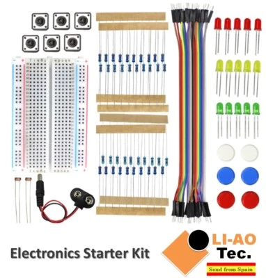 Electronics Starter Kit for Arduino UNO R3 Breadboard LED Jumper Wire Button - Imagen 1 de 4