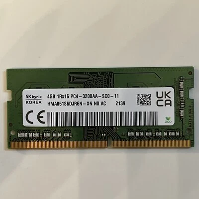 SK hynix 4GB PC4-25600 DDR4-3200 Memory - HMA851S6DJR6N-XN - Image 1 of 2