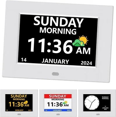 Dementia Digital Clock with Date and Day of Week For Elderly Medication Reminder - Image 1 of 4