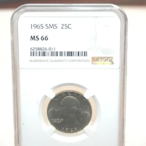 1965 SMS Washington Quarter NGC MS66 [023WEJ] - Picture 1 of 4