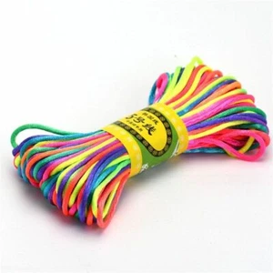 20m 2.5mm Mix Color Nylon Rattail Satin Braid String Thread  - Picture 1 of 41