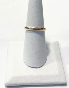 14k Yellow Gold 3mm High Polished Comfort Fit Wedding Band Size 7.25 - Picture 1 of 2