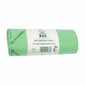 240 Litre x 10 CompostBag Compostable Food / Garden Waste Bin Liners (240L) - Picture 1 of 1
