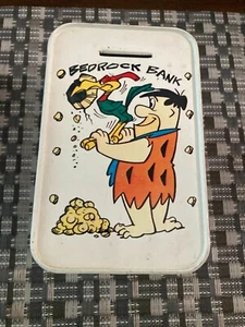 VINTAGE FLINTSTONES BEDROCK TIN BANK  1979 Fred Flintstone - Picture 1 of 6