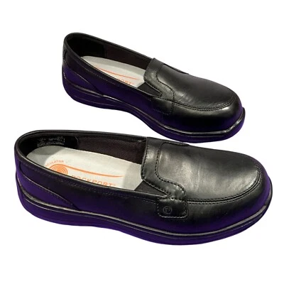 10W ROCKPORT WORK Women SHOE Black F2413-05 8161 slip on loafer kinetic air sole - Image 1 of 4