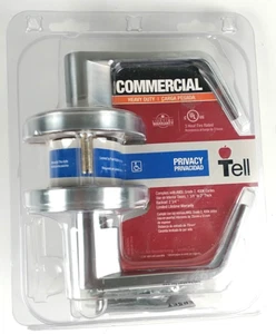 Tell mfg. LC2676 Comm. Heavy Duty Satin Chrome Interior Privacy Door Handle 797 - Picture 1 of 3
