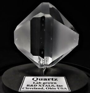 QUARTZ SINGLE CRYSTAL, WATER CLEAR, HYDROTHERMALLY LAB-GROWN IN CLEVELAND OHIO