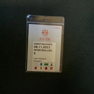 PASS ORIGINALE SALISBURGO-INTER UEFA CHAMPIONS LEAGUE 2023/2024 PERFETTO - Foto 1 di 2