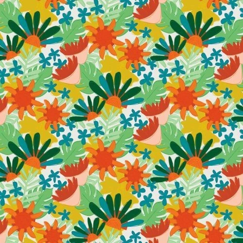 Bird Brain By Meags & Me For Clothworks - Grey Floral  #Y3847-137 - Image 1 of 1