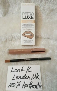 Kit de contorno de labios Revolution Retro Luxe brillo ~ delineador y lápiz labial líquido en opulencia - Imagen 1 de 3
