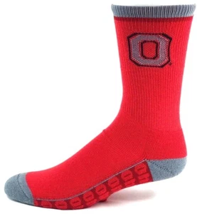 Ohio State Buckeyes Red & Gray Repeat Name Bottom Deuce Crew Socks - Picture 1 of 3
