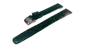 Reloj de Pulsera De Cocodrilo De 15mm Verde - Imagen 1 de 1