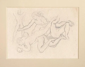 Nude Drawing Nude Sketch Duncan Grant Male Soccer Rugby 1930s Scottish erotic - Picture 1 of 3