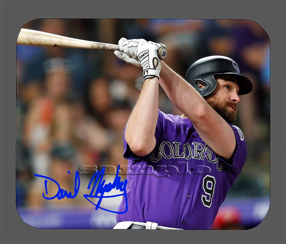 Alfombrilla de ratón autografiada facsímil Daniel Murphy Colorado Rockies artículo #7306  Foto 1 de 1