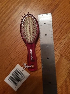 Mini cepillo de viaje pequeño Conair Y2K plástico rosa 4,5" Foto 1 de 3