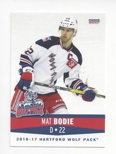 2016-17 Hartford Wolf Pack (AHL) Mathew Bodie (ERC Ingolstadt)