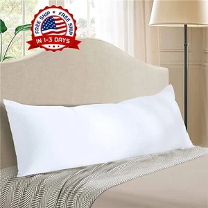 Ultra Soft Microfiber Body Pillow, Long Side Sleeping Pillow(off white), 21x54" - Picture 1 of 8
