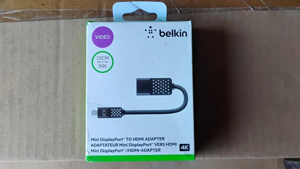 NEW Belkin Mini DisplayPort to HDMI Adapter Surface Pro Ultrawide Resolution 4K - Image 1 of 1