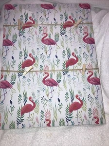 Pink Flamingos on Wall or Door Hanging with small wooden close pins brand new! - Picture 1 of 11
