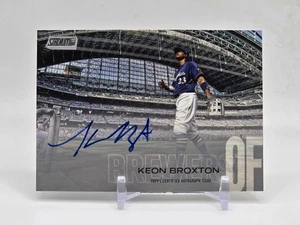 2018 Topps Stadium Club Auto Keon Broxton #SCA-KBR Auto Milwaukee Brewers - Picture 1 of 3