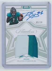 Parche automático Panini Flawless Travis Etienne Jr. Star Swatch Signatures 2022 20/09 - Imagen 1 de 2