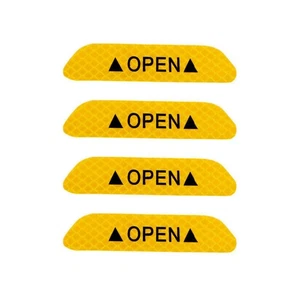 4Pack PET Warning Safety Auto Car Door Open Reflective Tape Sticker 9.5*2.5cm - Picture 1 of 24
