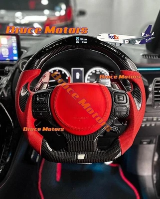 Volante LED rojo forjado de fibra de carbono para Lexus IS250 IS350 ES300 GS350 Foto 1 de 4