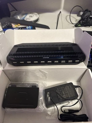 Charging Station 60W 10 Port USB Fast Charging Station w/ Adjustable Dividers - Image 1 of 4