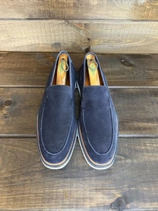 Thomas & Vine Gaylon Tru Comfort Foam Blue Suede Loafers Slip On Shoes Men Sz 12 - Picture 1 of 11