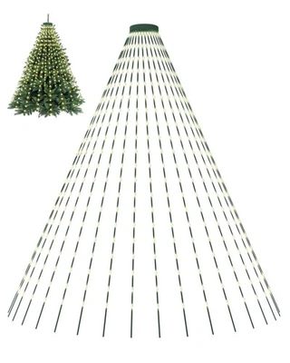 Luces Ã¡rbol navidad 6ft 400 LED blanco cÃ¡lido 8 modos temporizador memoria ... - Image 1 of 4