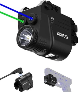 500 Lumen Pistol Blue Green Laser Light Combo, Combo - Picture 1 of 9