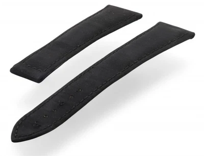 19mm Genuine CHOPARD Black Fabric & Leather Deployment Watch Strap Band 19/16mm - image 1 of 4