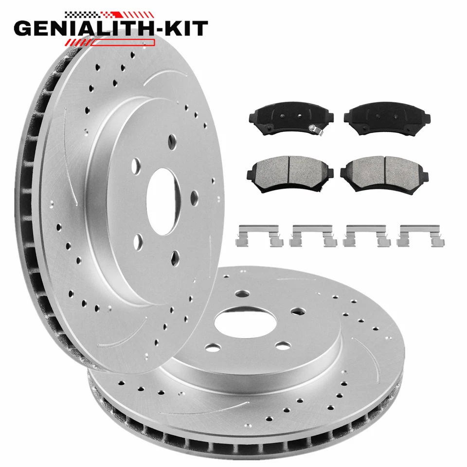 Front Drilled Brake Rotor & Ceramic Pad for Chevy Monte Carlo Impala LeSabre Foto 1 de 4