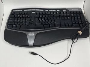 Microsoft Natural Ergonomic Keyboard 4000 v1.0 KU-0462 USB Tested And Works - Picture 1 of 11