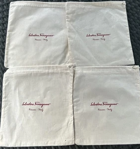 Ferragamo Bolsa Antipolvo Cinturón Bolsa Cordón Lote de 4 - Imagen 1 de 3