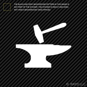 (2x) Hammer and Anvil Sticker Die Cut Decal Self Adhesive Vinyl blacksmith - Picture 1 of 1