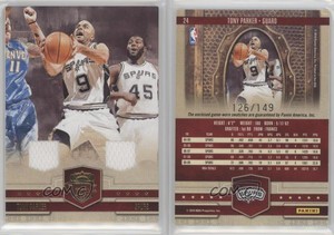 2009-10 Panini Court Kings Memorabilia /149 Tony Parker #24 HOF