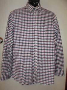 "Charles Tyrwhitt" Men's Navy Blue / White / Red Check Shirt - Slim Fit- Size M - Picture 1 of 2