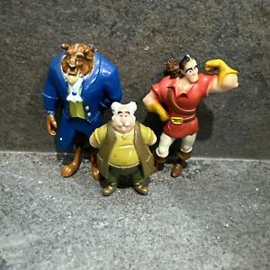 Maurice, Gaston & Beast Mini PVC Disney Figurines
