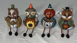 NEW Transpac Johanna Parker Harvest Fox Owl Squirrel Turkey Fall Halloween Decor - Picture 1 of 6