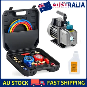 3.5CFM 1 Stage Refrigerant AC Vacuum Pump Air Conditioning Pump R134 Gauge - Picture 1 of 8