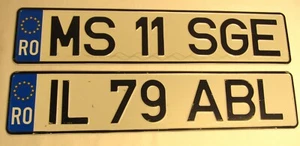 Placa de matrícula ROMANIA Europa europea etiqueta automática (RO) metal U-Pick - Imagen 1 de 5